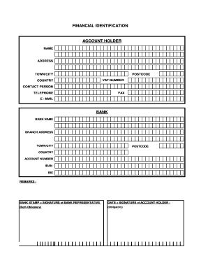 Financial Identification Form