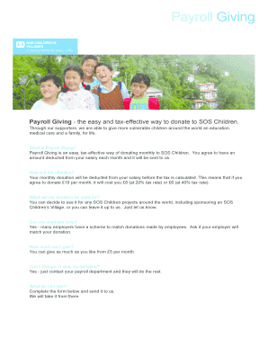 Payroll Giving Application Form