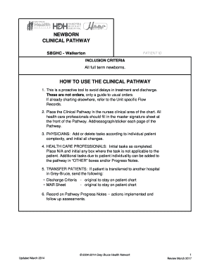 Newborn Clinical Pathway