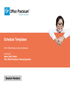 Schedule Templates - Office Practicum