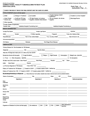 California Tuberculosis Patient Plan