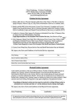 Eviction Services Agreement