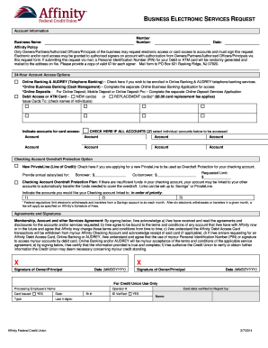 Business Electronic Services Request