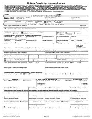 Uniform Residential Loan Application