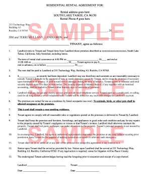 Residential Rental Agreement