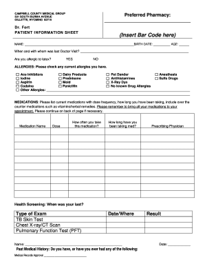 Patient Information Sheet
