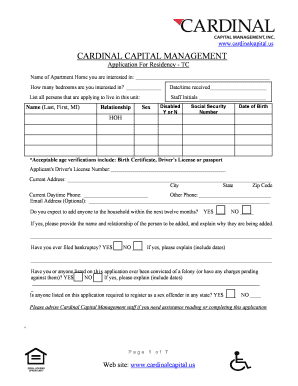 Application For Residency - TC