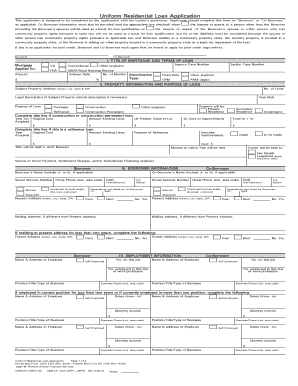 Uniform Residential Loan Application