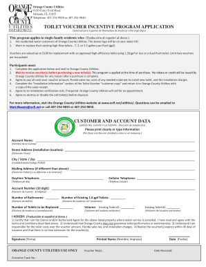 Toilet Voucher Incentive Program Application