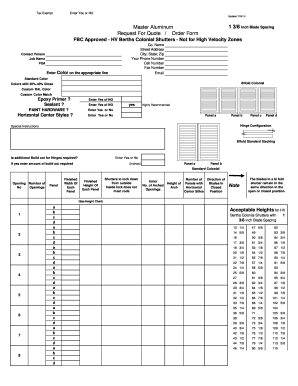 Request for Quote Order Form