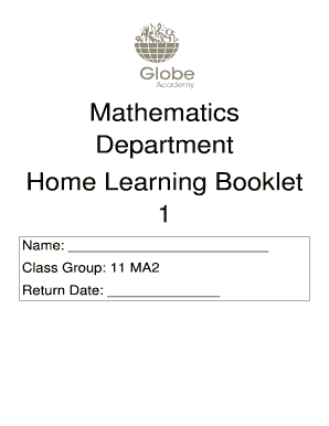 Globe Academy Home Learning Booklet