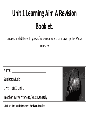 Music Industry Revision Booklet