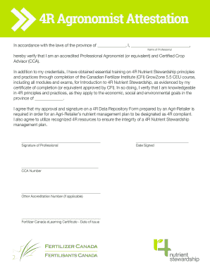 4R Agronomist Attestation