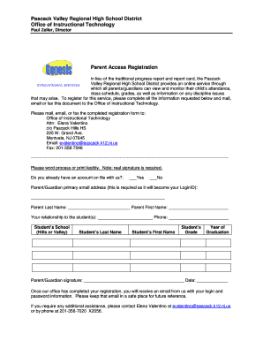 Parent Access Registration Form