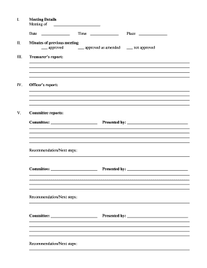 Meeting Minutes Template