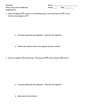 Geometry Assignment on Points and Lines