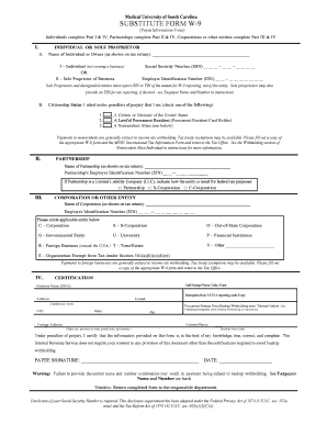 Substitute Form W-9