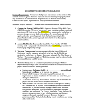 CONSTRUCTION CONTRACTS INSURANCE - MVRMA