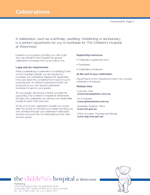 Celebration Agreement Form