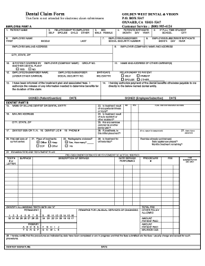 Dental Claim Form