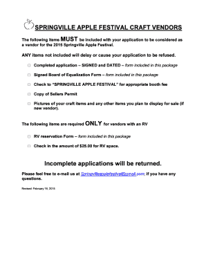 Consultancy bill format - Springville Apple Festival 2015 CRAFT Application All 6 PA - springville ocsnet