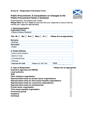 Respondent Information Form