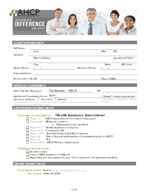 Health Insurance Innovations Agent Information Form