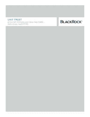Unit Trust Account Opening and Dealing Form