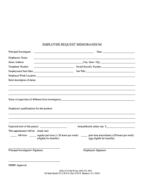 Employee Request Memorandum