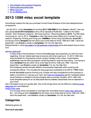 2013 1099-MISC Excel Template