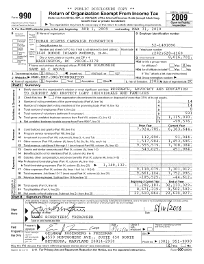 IRS Form 990 2009