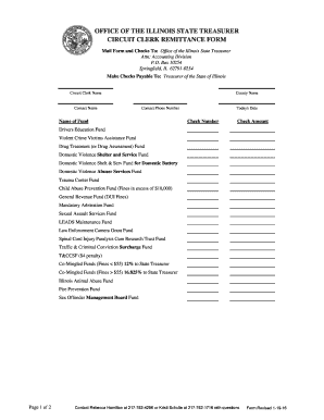 Illinois Circuit Clerk Remittance Form