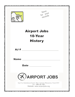Airport Jobs History Form