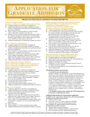 Graduate Admission Application