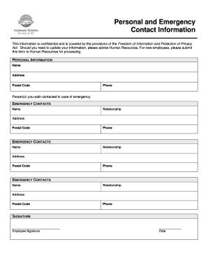 Employee Emergency Contact Form