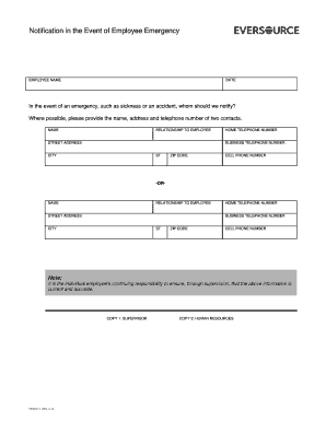 Employee Emergency Contact Form