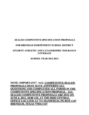 Student Athletic and Catastrophic Insurance Proposal