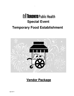 Temporary Food Establishment Application
