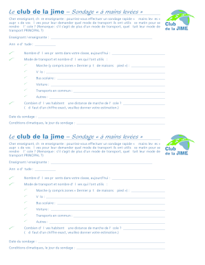 Sondage « à mains levées »