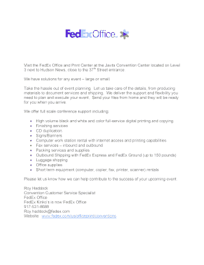 FedEx Office Conference Room Rental Form