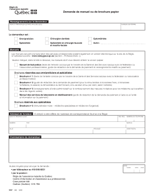 Demande de manuel ou de brochure papier