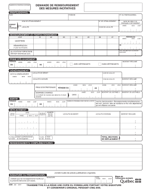 Demande de remboursement des mesures incitatives