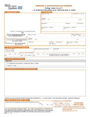 Demande d’autorisation de paiement