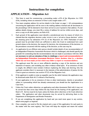 Application for Migration Act Review
