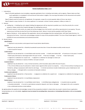 Rental Application Form