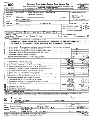 Form 990 Tax Exemption Application