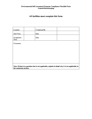 Environmental Self-Assessment Program Compliance Checklist