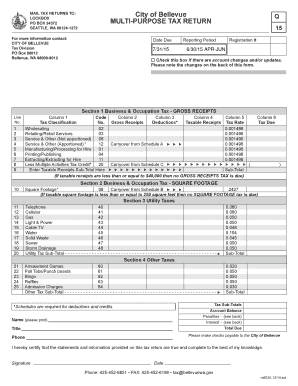 City of Bellevue Multi-Purpose Tax Return