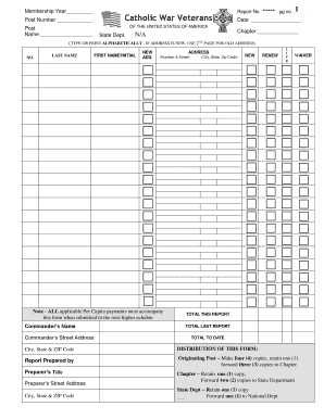 Membership Transmittal Instructions