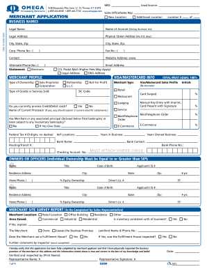Merchant Application Form